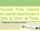 Pousada Porto Imperial tem pacote especial para a Festa do Divino de Paraty