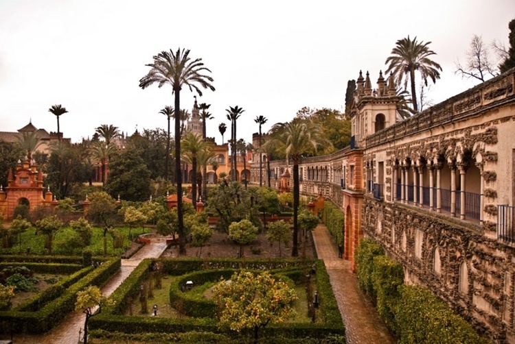 O Alcázar de Sevilha, Andaluzia, Espanha