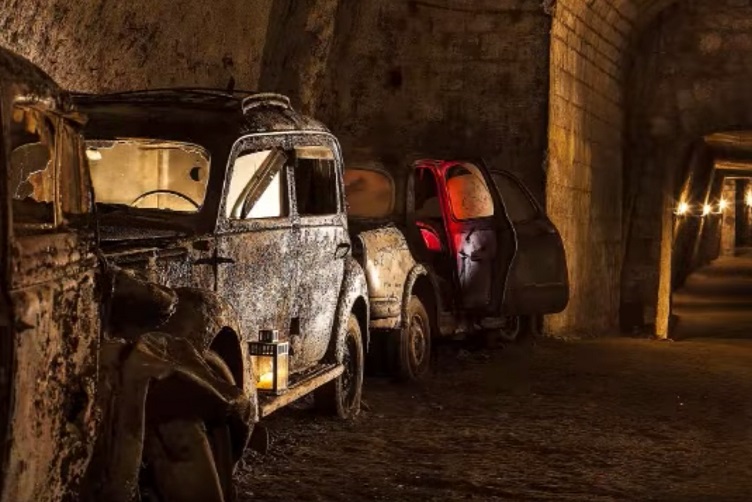 Relíquias automotivas da Segunda Guerra são guardadas em túnel de 160 anos
